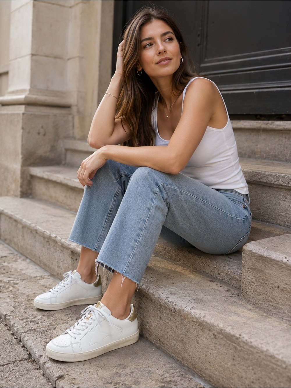 Vintage Havana Reflex White/Gold Sneaker